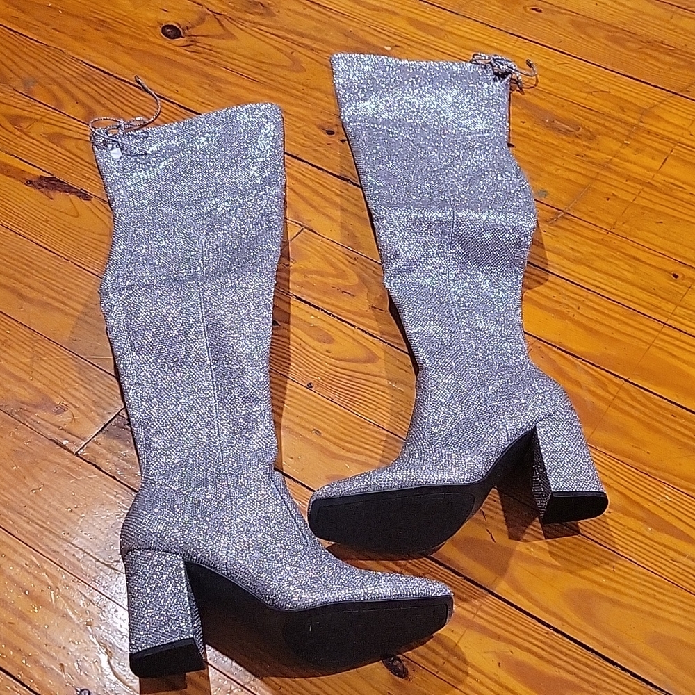 DSW Unisa Thigh High Glitter boots
